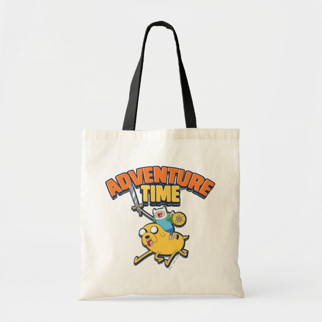 Bolso De Tela Tiempo de aventura | Finn Riding Jake (Frente)