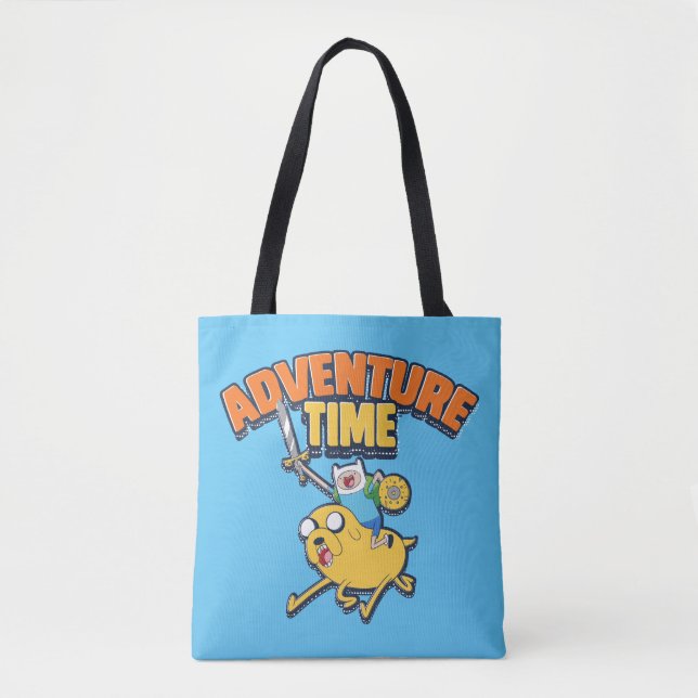 Bolso De Tela Tiempo de aventura | Finn Riding Jake (Anverso)