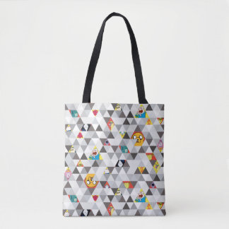 Bolso De Tela Tiempo de aventura | Patrón de caracteres triangul