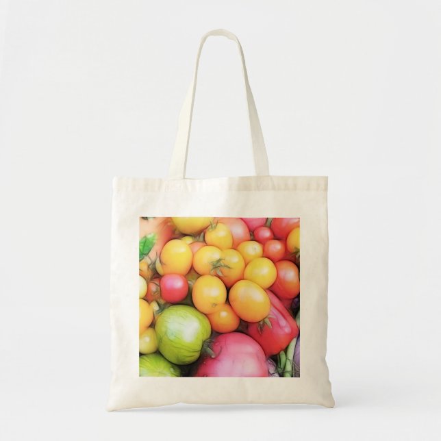 Bolso De Tela ¡Tiempo de cosecha - tomates! (Frente)