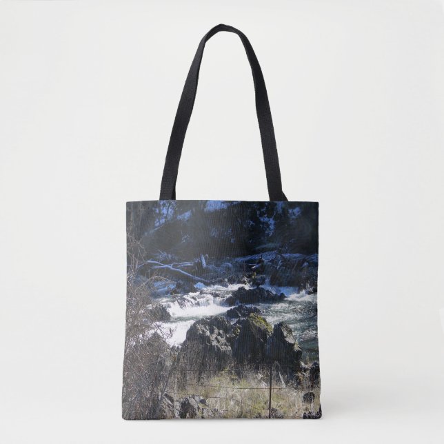 Bolso De Tela Tiempo de invierno en Hayfork, California. (Anverso)