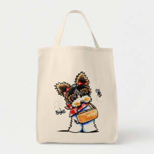 Bolso De Tela Tiempo de la comida campestre de Biewer Yorkie
