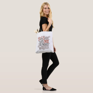 Bolso De Tela Tiempo de Mamá Gata con Gatos