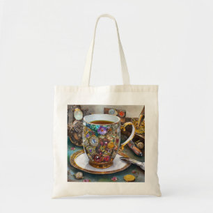 Bolso De Tela Tiempo De Té Con El Viajero Del Tiempo