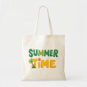 Bolso De Tela Tiempo de verano - Tiempo de verano con árbol de p