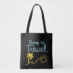 Bolso De Tela Tiempo De Viajar A La Playa