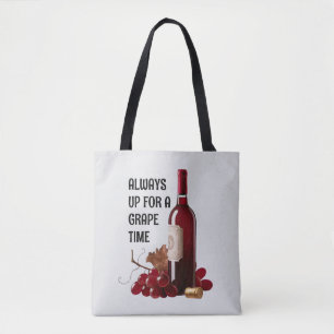 Bolso De Tela Tiempo de vino rojo