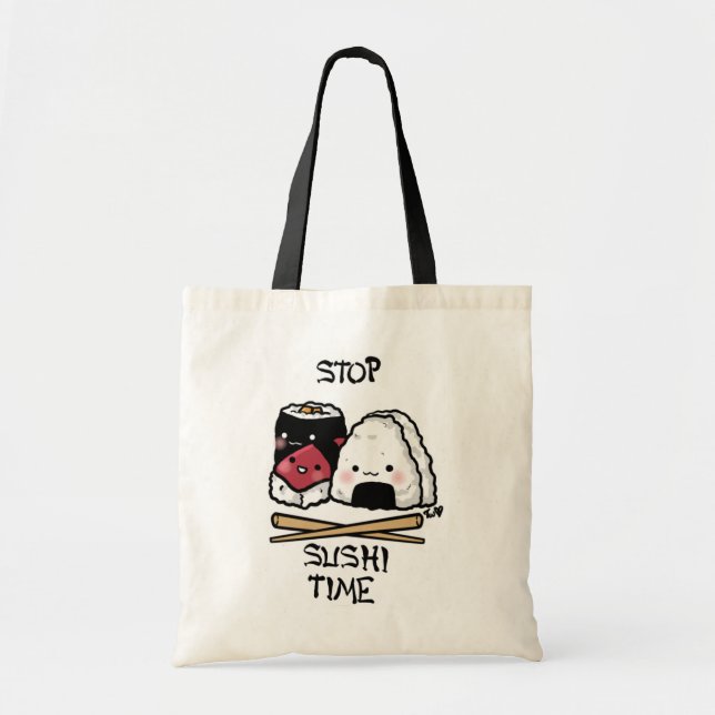 Bolso De Tela ¡Tiempo del sushi! (Frente)