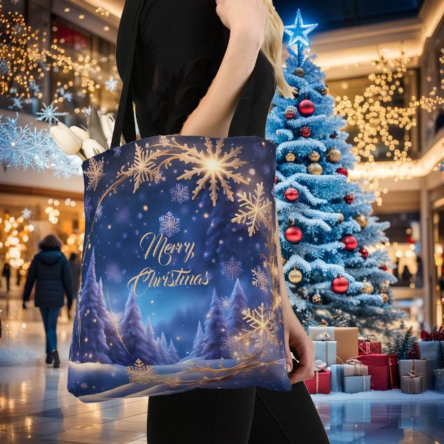 Bolso De Tela Tiempo mágico de los Navidades - copos de nieve do (Subido por el creador)