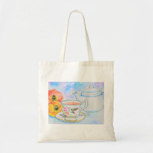 Bolso De Tela Tiempo para la pintura de las acuarelas del té