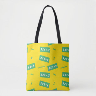 Bolso De Tela Tiempos tres aprendizaje amarillo