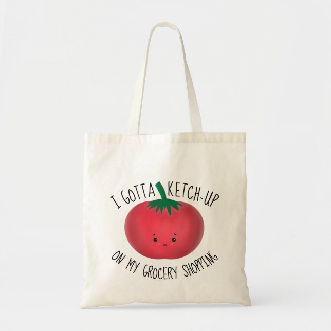 Bolso De Tela Tiendas de comestibles de tomate ketchup (Frente)
