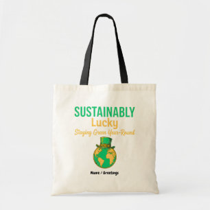 Bolso De Tela Tierra afortunada sostenible Vivienda ecológica ve