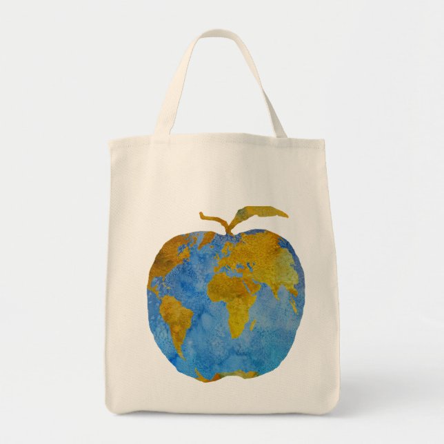 Bolso De Tela Tierra Apple (Frente)