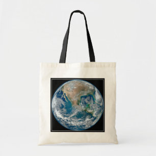 Bolso De Tela Tierra Completa Que Muestra América Del Norte Y Mé