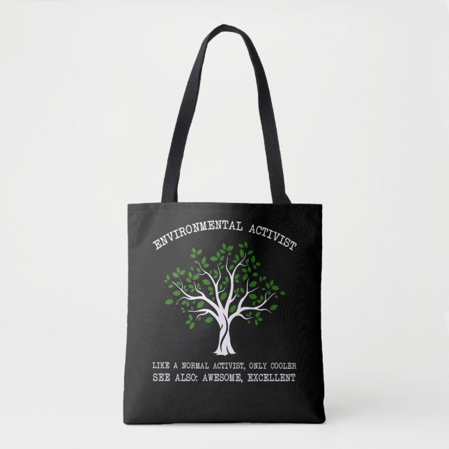 Bolso De Tela Tierra de conservación de la naturaleza activista  (Anverso)