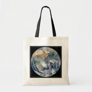 Bolso De Tela Tierra Llena Que Muestra El Hemisferio Oriental.