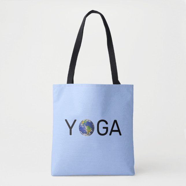 Bolso De Tela Tierra moderna de yoga de moda en azul claro (Anverso)
