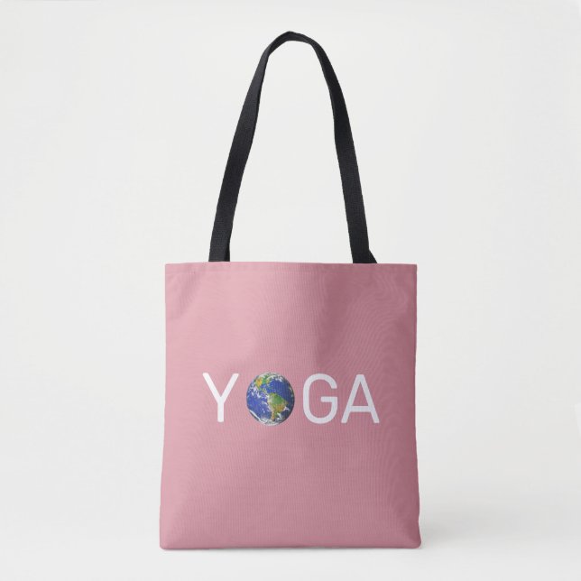 Bolso De Tela Tierra moderna de yoga de moda sobre oro rosa (Anverso)