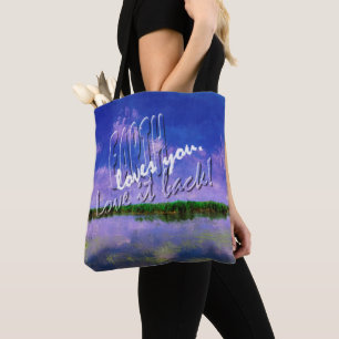 Bolso De Tela Tierra nuestro hogar azul cielo de verano y agua