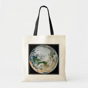 Bolso De Tela Tierra Que Muestra El Ártico, Europa Y Asia.