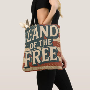 Bolso De Tela Tierra Vintage de los Libres Día de la Independenc
