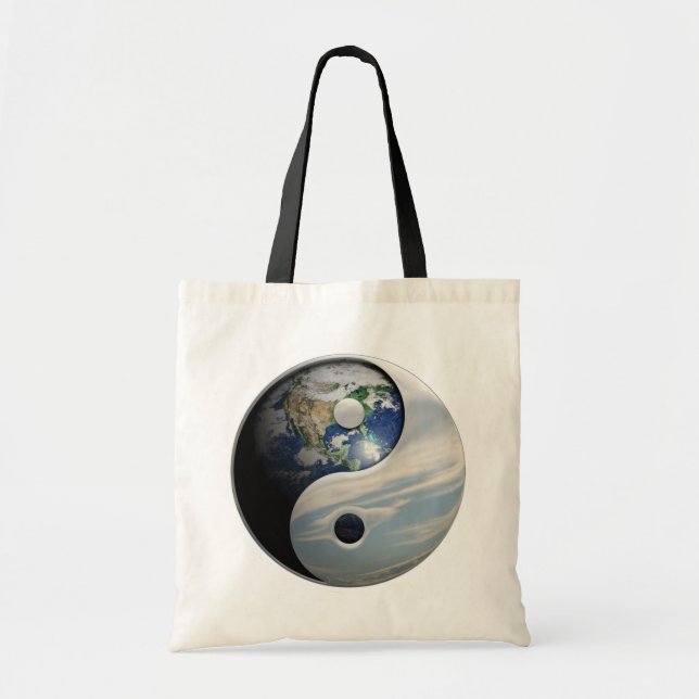 Bolso De Tela Tierra y cielo Yin Yang (Frente)