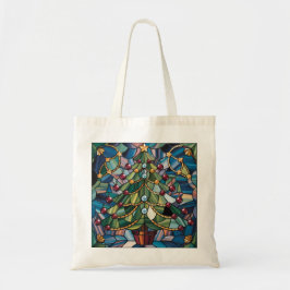 Bolso De Tela Tiffany-Style Stained Glass Christmas Tree