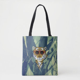 Bolso De Tela Tiger Allover Tote Bag