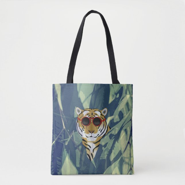 Bolso De Tela Tiger Allover Tote Bag (Anverso)