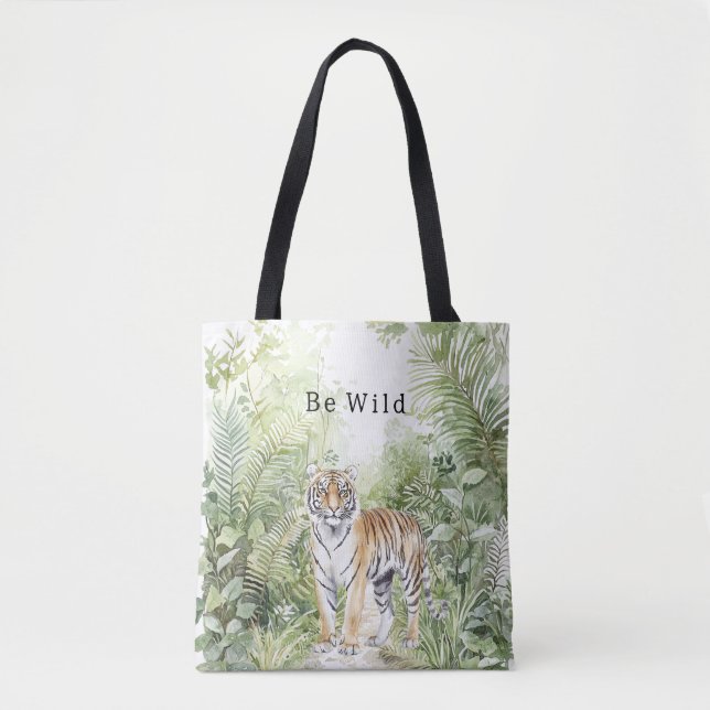 Bolso De Tela Tiger Jungle Be Wild (Anverso)