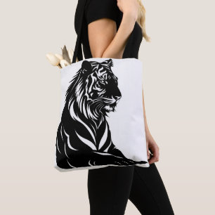 Bolso De Tela Tiger Silhouette