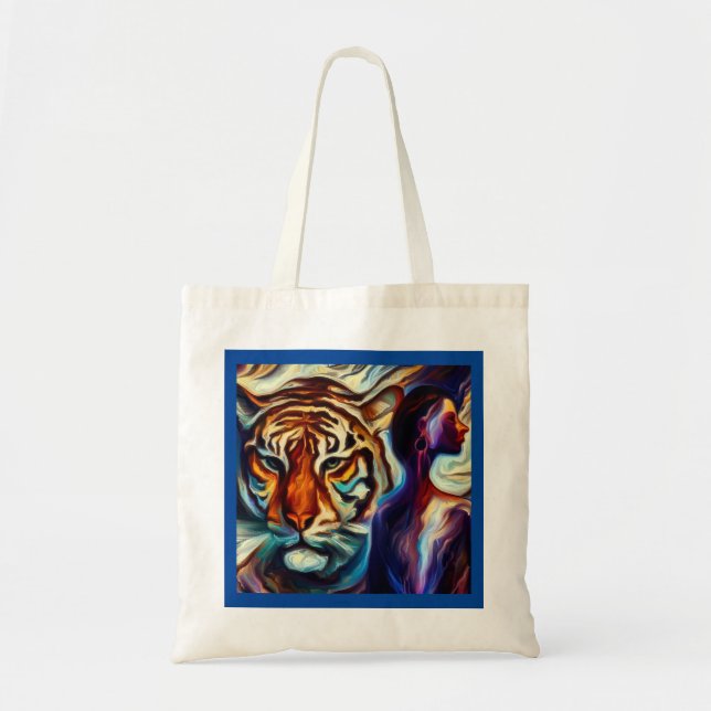 Bolso De Tela Tigre animal de espíritu 3 (Frente)