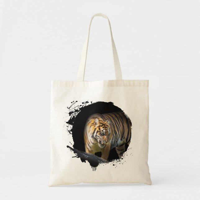 Bolso De Tela Tigre Animal Vie Sauvage Jungle Naturaleza Liberté (Frente)