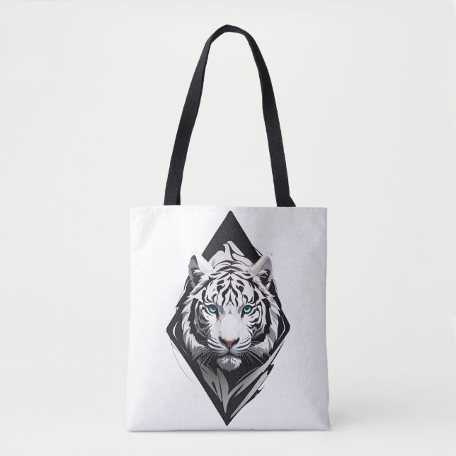 Bolso De Tela Tigre blanco (Anverso)