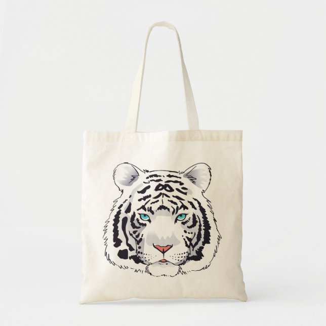 Bolso De Tela Tigre blanco (Frente)