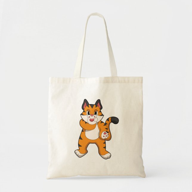 Bolso De Tela Tigre callado (Frente)