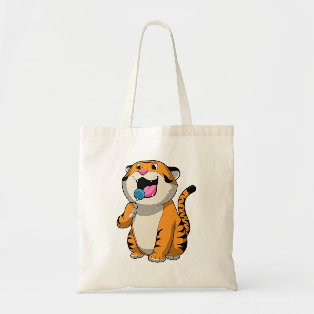 Bolso De Tela Tigre con Lollipop (Frente)