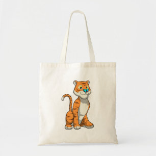 Bolso De Tela Tigre con mariposa