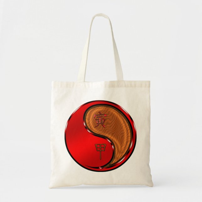Bolso De Tela Tigre de Madera (Frente)