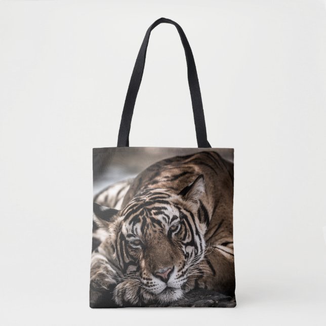 Bolso De Tela Tigre de Ranthambore: arte de primera mano. (Anverso)