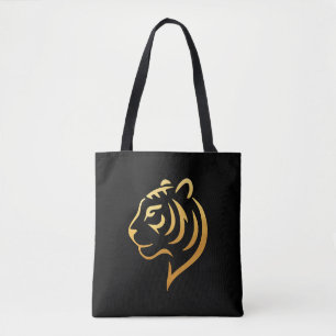 Bolso De Tela Tigre Dorado – Minimalista Japonés