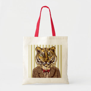 Bolso De Tela Tigre en desgaste de la tarde