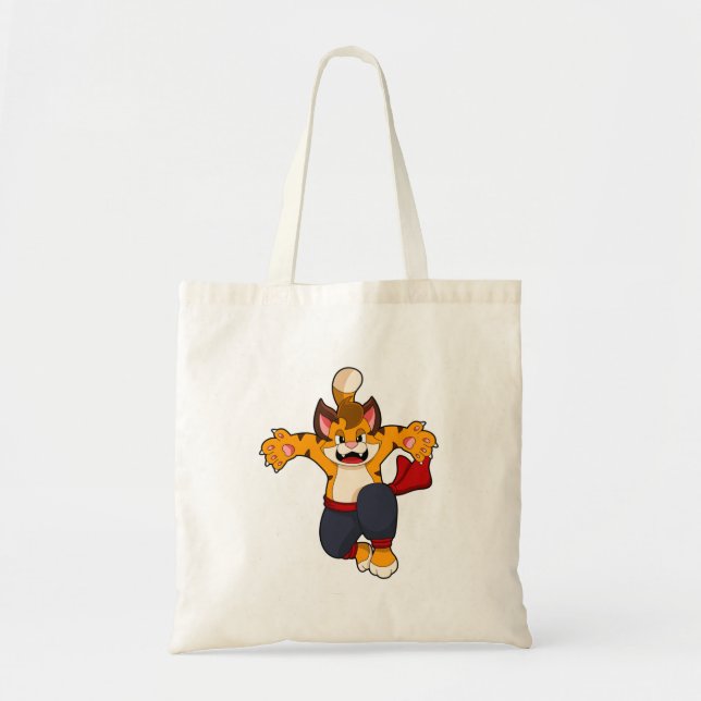Bolso De Tela Tigre en el Karate de las artes marciales (Frente)
