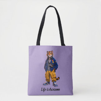 Bolso De Tela Tigre Genial en Arte de Ropa Urbana - Tigre de Est