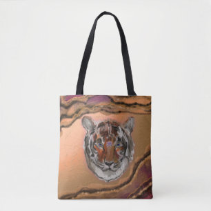 Bolso De Tela Tigre místico