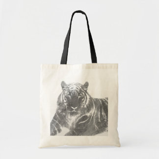 Bolso De Tela Tigre negro y blanco