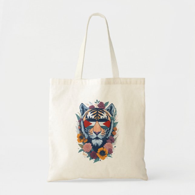 Bolso De Tela Tigre palestino - BANDERA palestina (Frente)