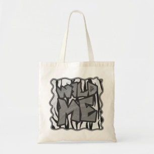 Bolso De Tela Tigre salvaje Impresión en blanco y negro