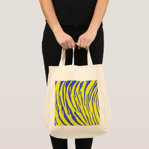 Bolso De Tela Tigre tira amarillo azul